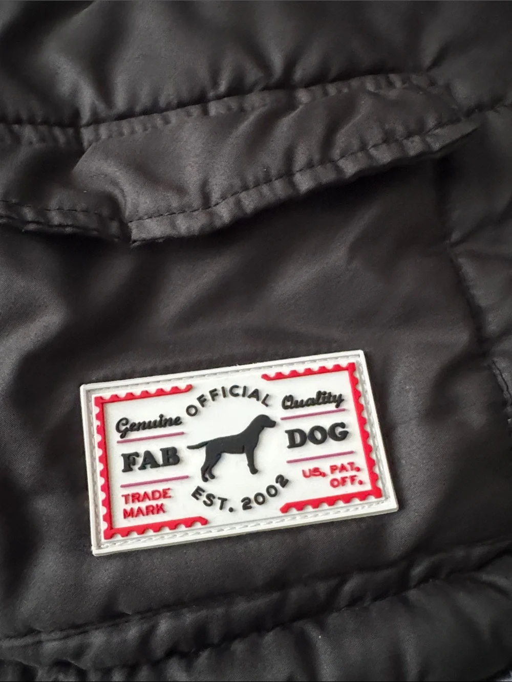 Fab dog black quilted
